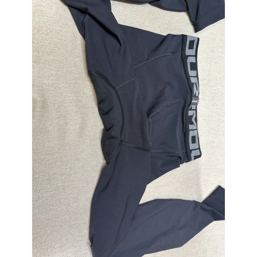 Under Armour Men's Black Compression Pants S Polyester Elastic Waist Sports